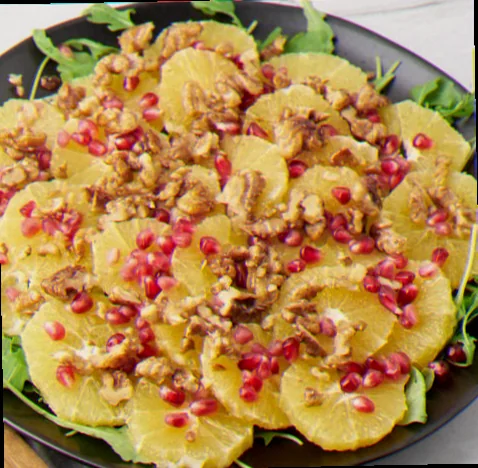 Appelsinsalat med granatæble billede