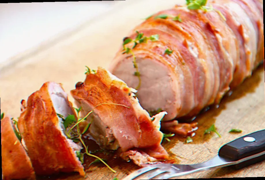 Sprød mørbrad bacon på plade